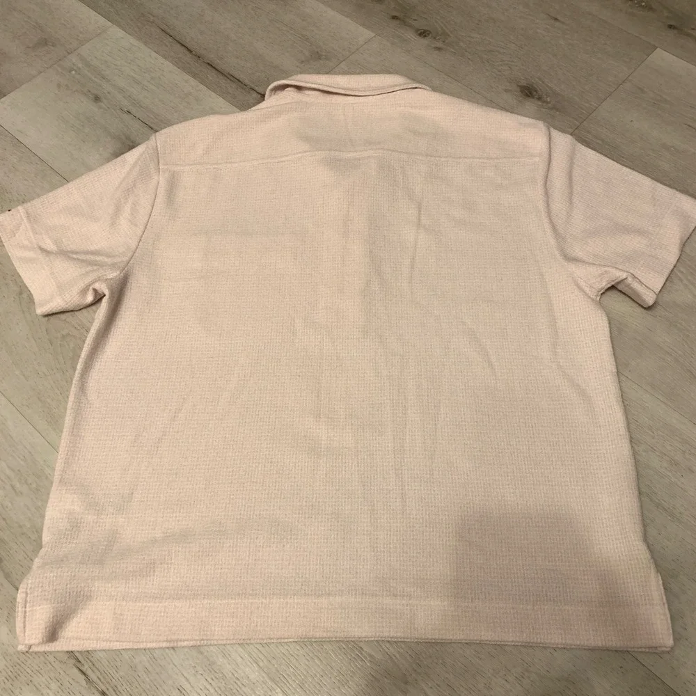 Banana Republic‎ Men's L Pique Polo Shirt Light Pink Short Sleeve EUC